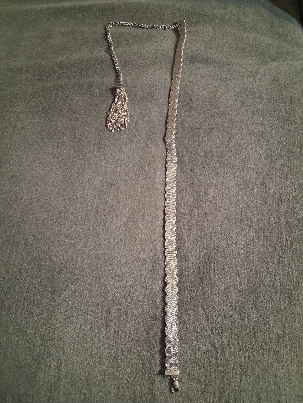 Silver Scalloped Chain Tassel Belt - Women Accessories